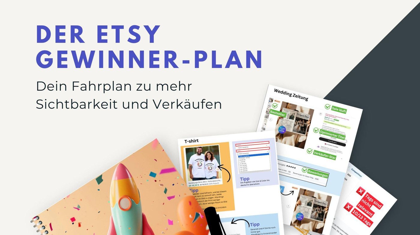 Der Etsy Gewinner-Plan: Ringbuch und Beispielseiten mit Tipps zu Listings