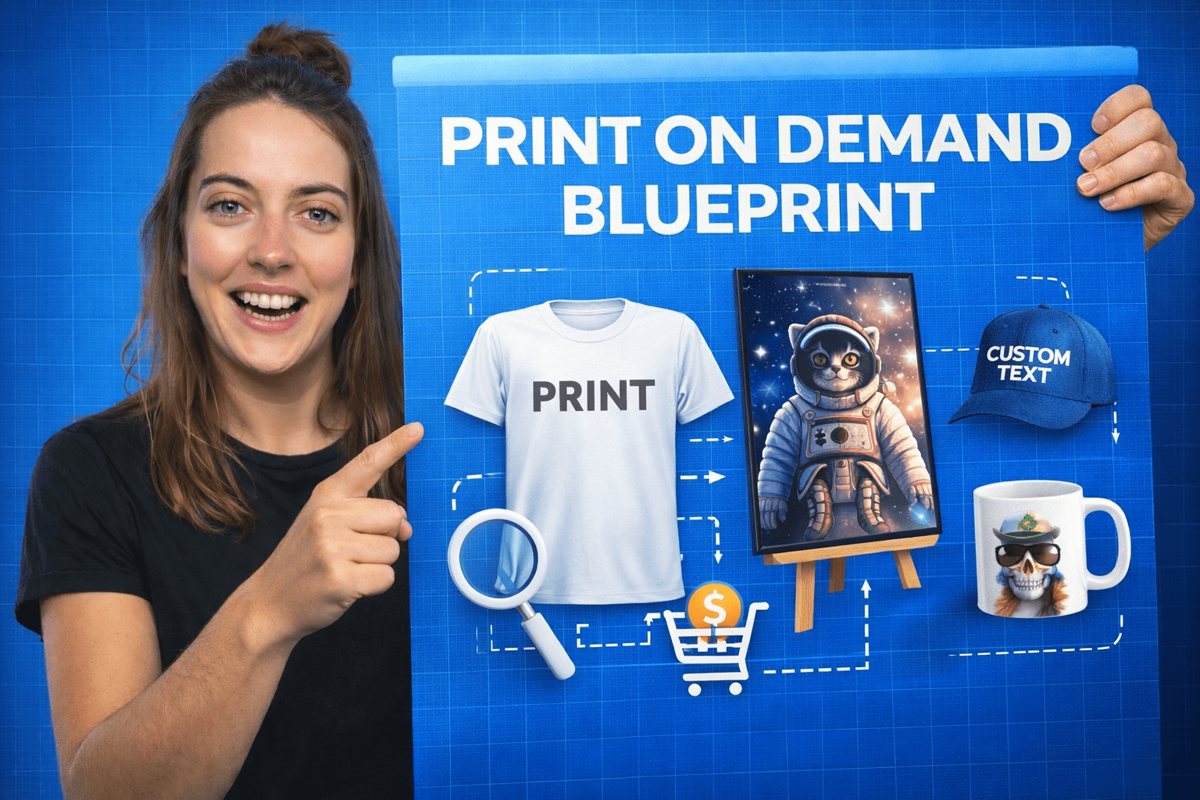 Print on Demand Blueprint: T-Shirt, Poster, Cap und Tasse